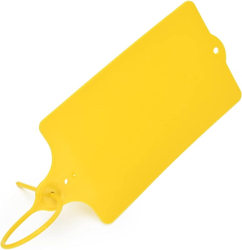 LeadSeals 100 Plastic Shipping Tags - Waterproof, Writable, Hanging Tags with One Yellow Marker Pen - Image 4